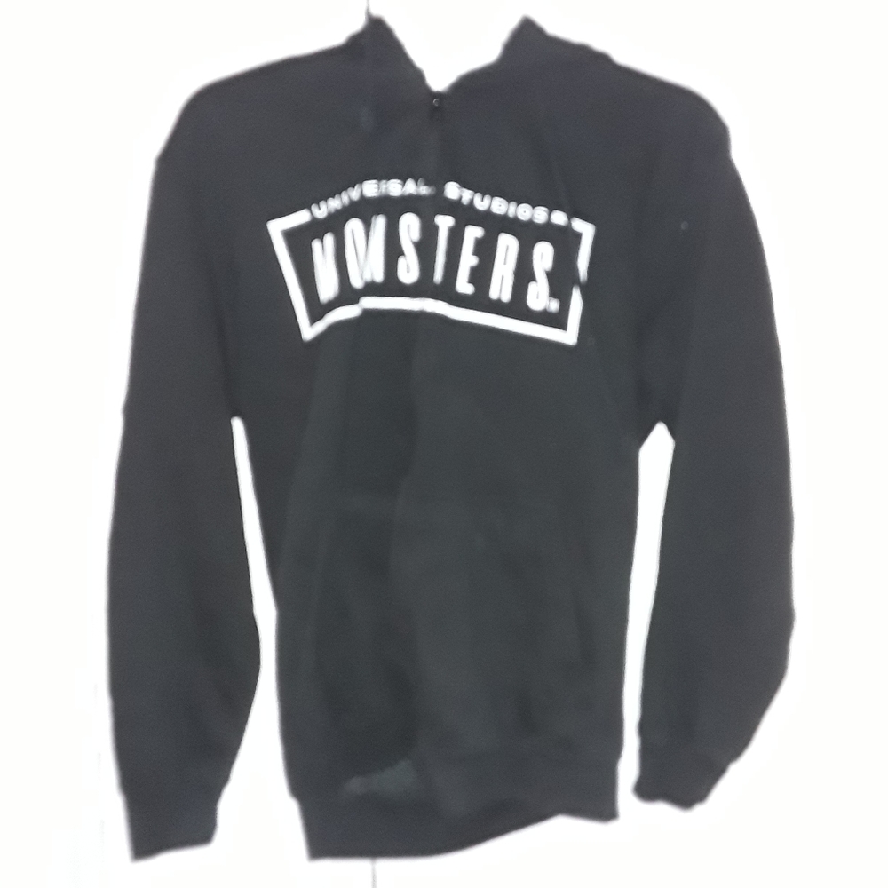 Universal Studios Monsters Zip-Up Hoodie Jacket, Black, Size Small, VGUC